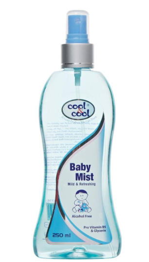 Cool & Cool Mild & Refreshing Baby Mist, 250Ml - Blue