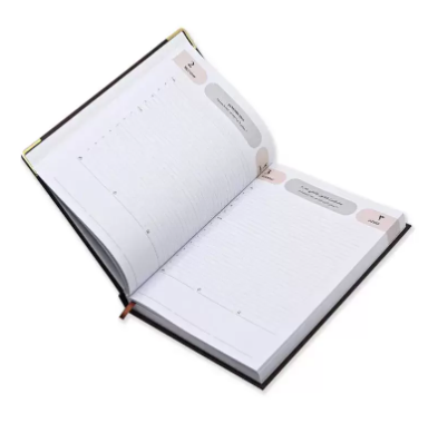 FIS Agenda Diary 2023 (Arabic/English) 1-Side Padded, Gold Corners, Chocolate - FSDI75AEVG23CH