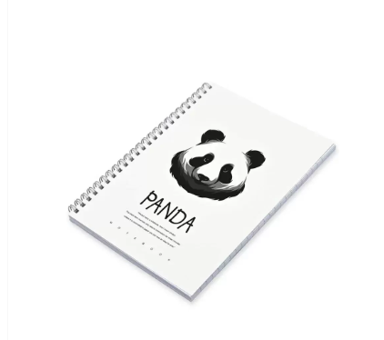 FIS Pack Of 5 Spiral Soft Cover Notebook, 96 Sheets A5 Panda Design 7 -FSNBSSCA596-PAN7