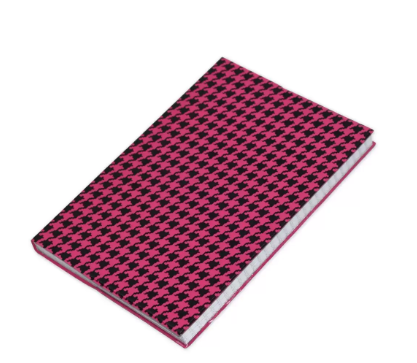Pack of 5 Pieces PVC Soft Cover A6 Notebook Pink/Black/White