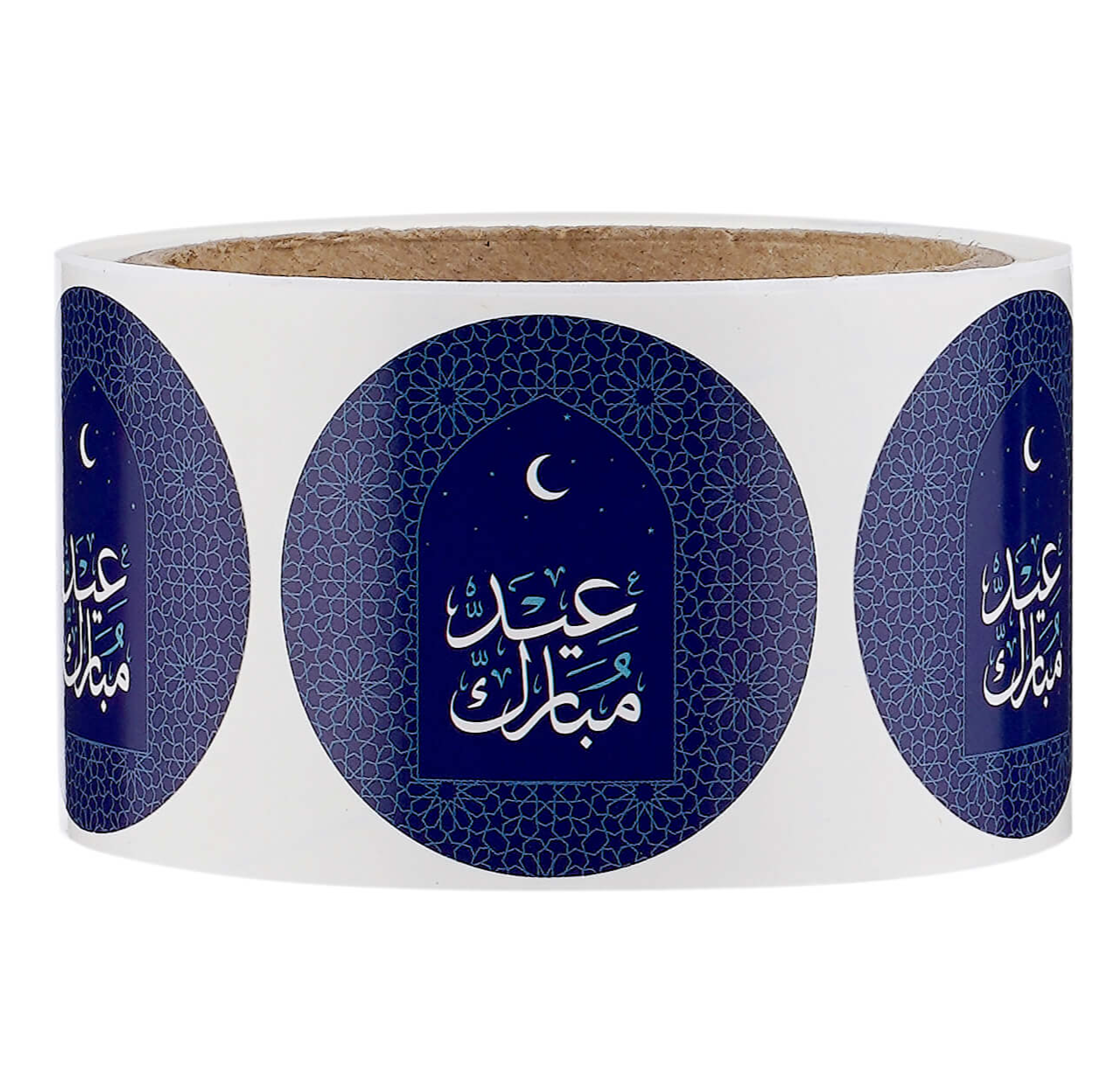 Eid Mubarak Sticker Roll 250 Pieces 50 Mm(Eid Mubarak Arabic)