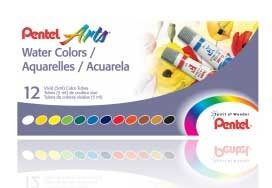 Pentel HTP Water Colour Set, Assorted (Set of 12)