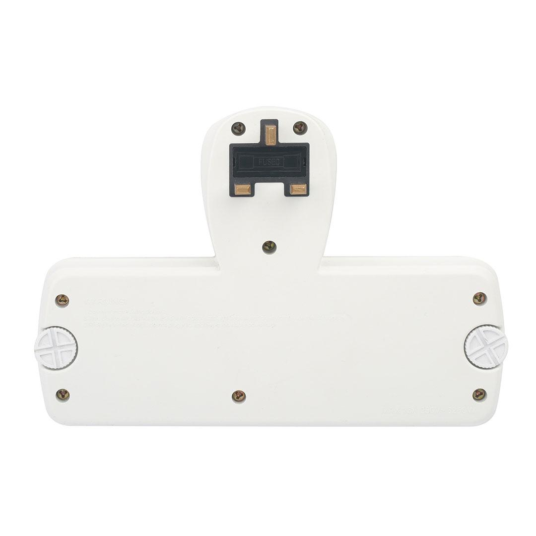 2 Way Universal T Socket With 2USB, 2.1Ah Individual Switch And Indicator