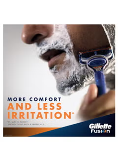 Fusion 5 Razor Handle With Blades Orange/Silver