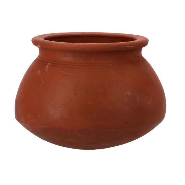 Rice Kalam, 100% Natural Clay Handmade Cookware, RF10582 | Non-Toxic & Eco-Friendly | Can Be Used On Gas Stove Or Open Fire | Earthen Pot/ Clay Pot For Rice, Curry