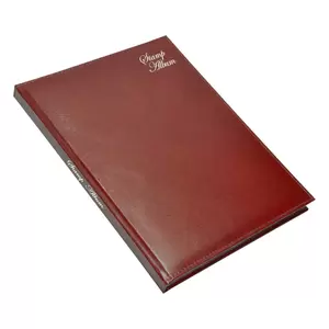 FIS Stamp Album Bonded Leather 8-Sheets 301x228mm, Maroon - FSSA301X228B8
