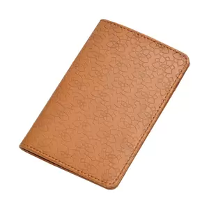 FIS Brown Polyurethane For Unisex - Passport Wallet -FSGNBRD5