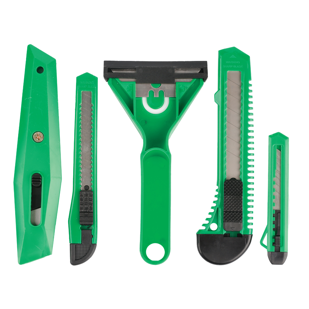 Utility Cutter 5 Pcs Set With Scraper