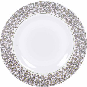 Royalford Melamine Ware 45 Pieces Dinner Set - Melamine - White - 45 Pieces