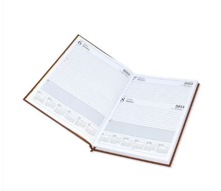 FIS A4 Diary 2023 English (Saturday & Sunday Combined) Brown - FSDI48E23BR
