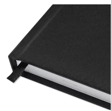 FIS Agenda Diary 2024 (English) 1-Side Padded, Gold Corners, Black - FSDI75EVG24BK