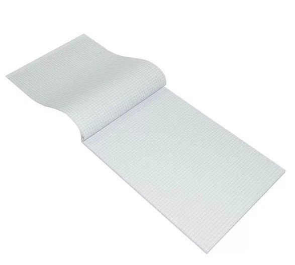 FIS Writing Pad 5 mm Square A4 Size 140 Pages