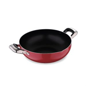 Royalford Kadai Wok Pan - Aluminium - Red - 26 CM