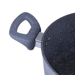 Royalford 22Cm Smart Casserole With Glass Lid - Granite - Blue