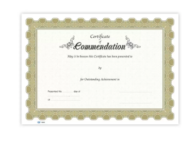 Fis Arabic Design Certificate - Pocket Of 10 Pieces, A4 Size