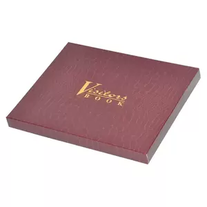 FIS Visitors Book English 250x200mm, Maroon - FSCLVISITORE