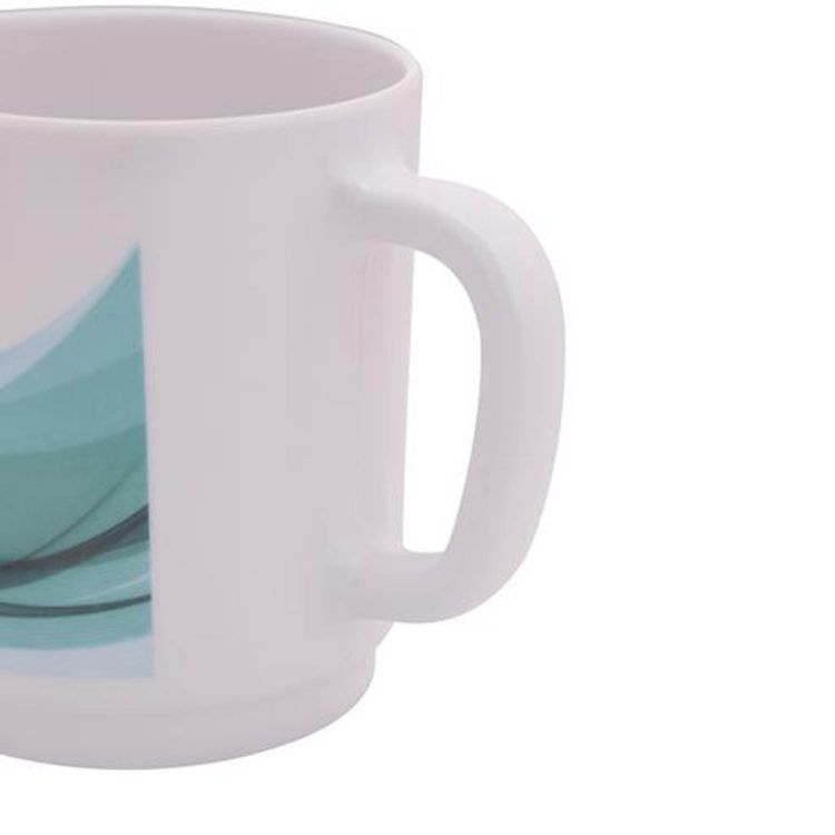 Royalford Melamine Super Rays Handle Cup - Melamine - White & Blue