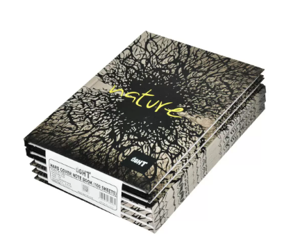 5-Piece Light Hard Cover Notebook, Single Ruled, (100 Sheets), A5 Size - LINBA51602