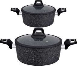 Royalford Chef Art Cookware Set 7 Piece - Aluminium - Black