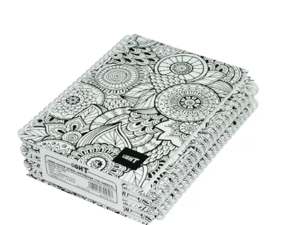 5-Piece Light Spiral Hard Cover Notebook, Single Ruled, (100 Sheets), A5 Size - LINBSA51701