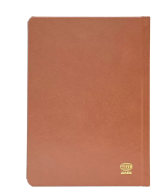 FIS Golden Diary 2024 (Arabic/English) Brown, A5 - FSDI23AEG24BR