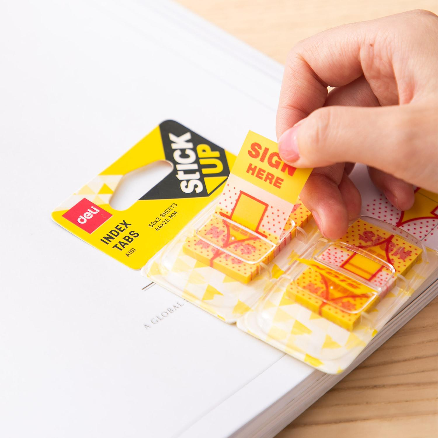 Deli EA10101 Index Tabs Sign Here