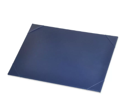 FIS Executive Desk Blotter Italian PU, 36.5x49.5cm, Blue - FSDEEXPUNBL