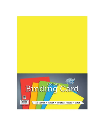FIS Colored Binding Cards 160 gsm Pocket of 100 pieces - FSBD160225LE