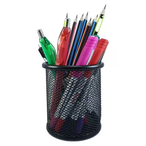 Maxi Mesh Pen And Pencil Holder 2 PCS Black