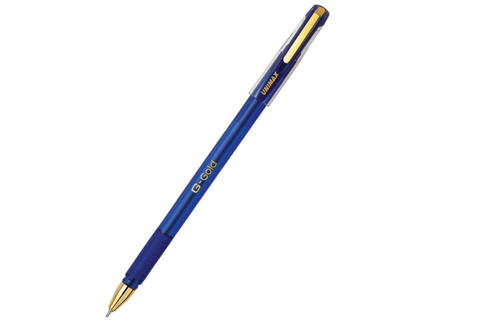 Unimax GIGIS G-Gold 0.7mm Ballpoint Pen 1 x 50 Pcs Box (Blue)