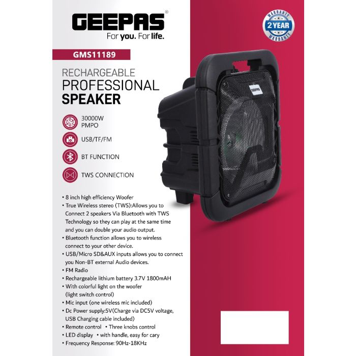 Rechargeable Professional Speaker