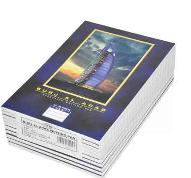 10-Piece FIS Burj Al Arab Writing Pad A5, 80-Sheets - FSPDA5BURJ80