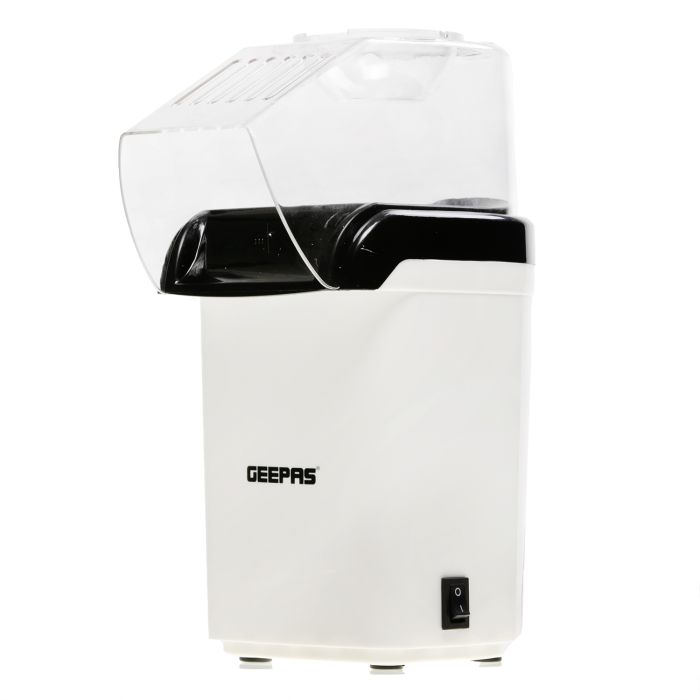 Geepas 1200W Electric Popcorn Maker - Makes Hot, Fresh, Healthy And Fat-Free Theater Style Popcorn Anytime - On/Off Switch, Attractive Design, Oil-Free Popcorn Popper - 2 Years Warranty