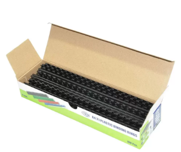 FIS Binding Rings (Plastic) - 6 mm, Box of 100 pieces (Black Color)