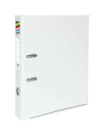 Pack of 50 Pieces Pieces Lever Arch File Folder With Slide-In Plate White