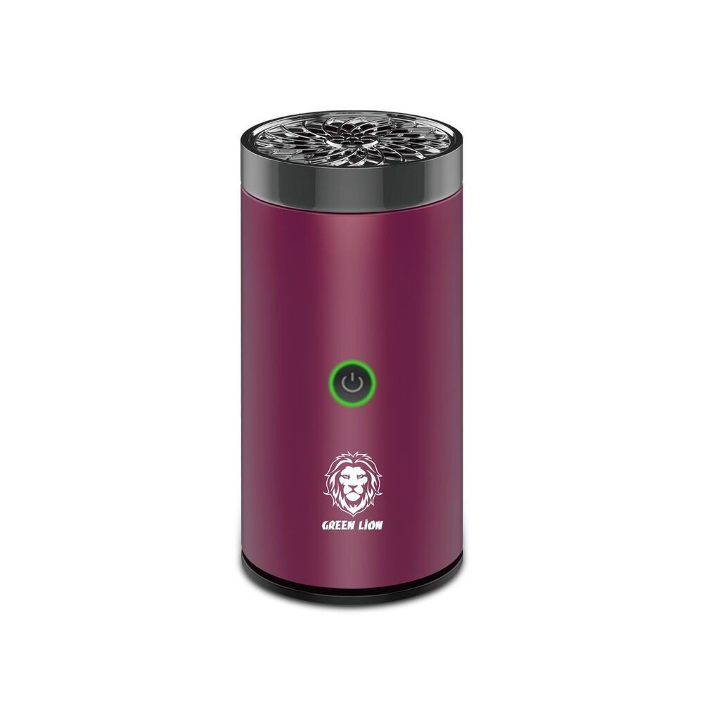 Green Lion Smart Bakhour Rechargeable Electric Car Incense Burner - Wine Red