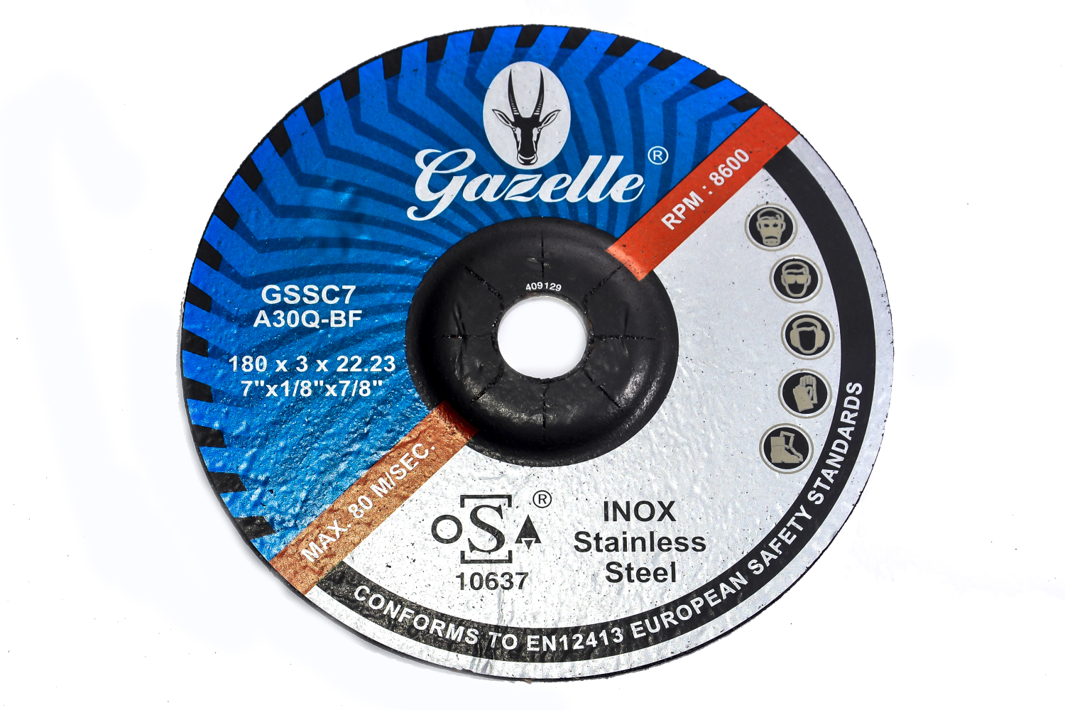 GAZELLE GSSC9 STAINLESS STEEL CUTTING DISC 9IN – 230 X 3 X 22MM