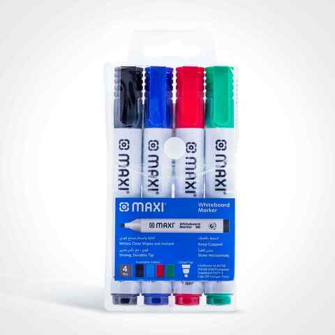 Maxi Chisel Tip Whiteboard Markers Multicolour 4