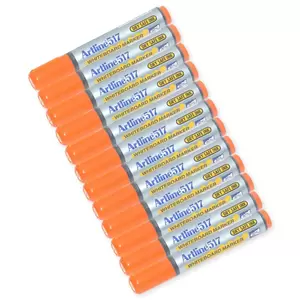 Artline White Board Marker Fine Pack of 12, Dry Safe, Orange, 517 - ARMK517OR