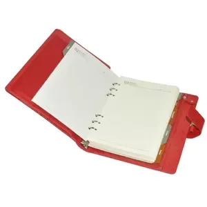 FIS Genuine Struthio Leather Organizers, A5 Size, Red Color - FSORLO3RE