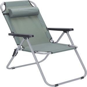 Royalford Camping Chair - Stainless Steel - Green