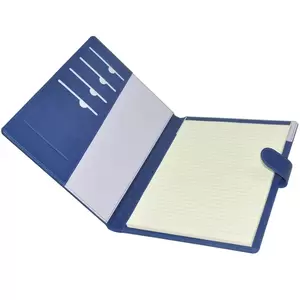 FIS Executive Folder with Writing Pad Italian PU 24x32cm, Blue - FSGT2432PUBLD2