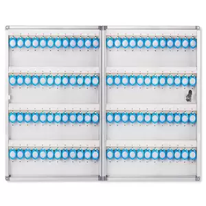 FIS Key Box, 96 Keys Capacity, Colour Silver Size 40.5 x 6.3 x 63 mm - FSKCW-B1096