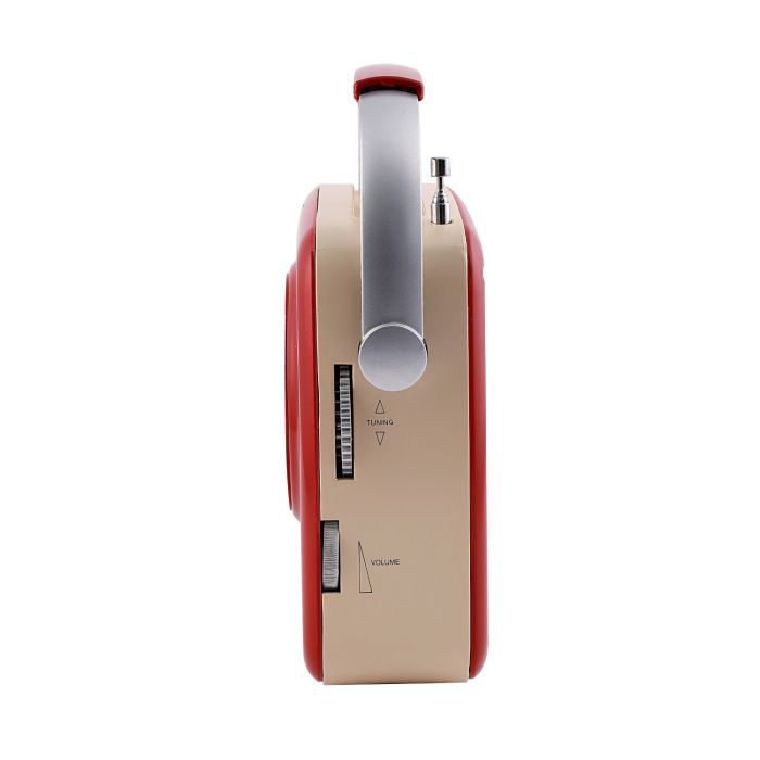 Geepas Rechargeable Radio With Bluetooth - AM/FM Portable Radio Battery Operated Radio| Standard Earphone Jack, Large Knob| 2 Years Warranty