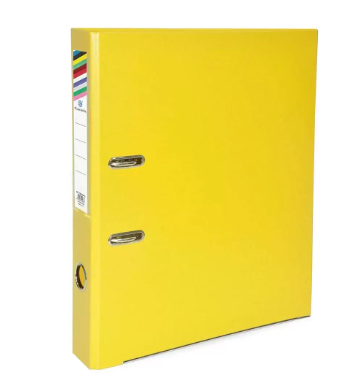Pack of 50 Pieces Pieces Lever Arch File Folder With Slide-In Plate Yellow