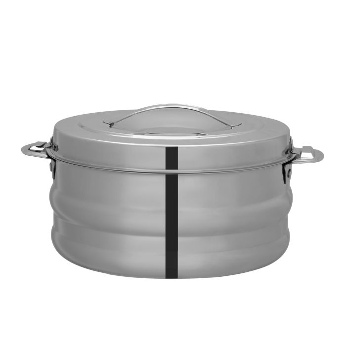 Galaxy Double Wall Stainless Steel Hot Pot, 1500ml, RF10541 | Firm Twist Lock | Strong Handles With Heavy-Duty Rivets | Steel Serving Pot, Chapati Storage Box, Roti Serving Pot
