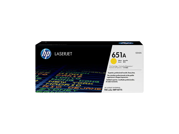 HP 651A Yellow Original LaserJet Toner Cartridge (CE342A)