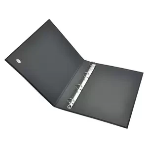FIS PP Ring Binders, 4 Ring, 25 mm, Black Color, A4 Size - FSBDD4PPA4BK