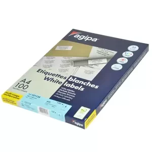 Agipa 100-Sheet Multipurpose Label White - APLA101135