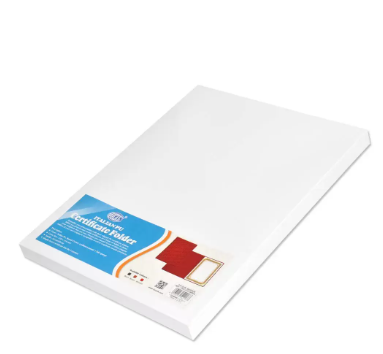 FIS A4 Certificate Folder Italian PU 1-Side Padded Cover, Maroon - FSCLCHPUMRD3
